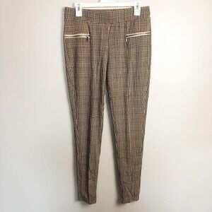 Lark + Grey Plaid Skinny Trousers